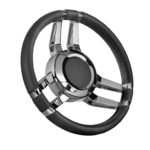 Ratt Carlotta Läder/Rostfritt stål med nav