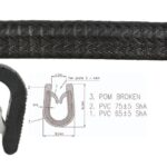 Kantlist Svart PVC 2-4mm med plastkärna